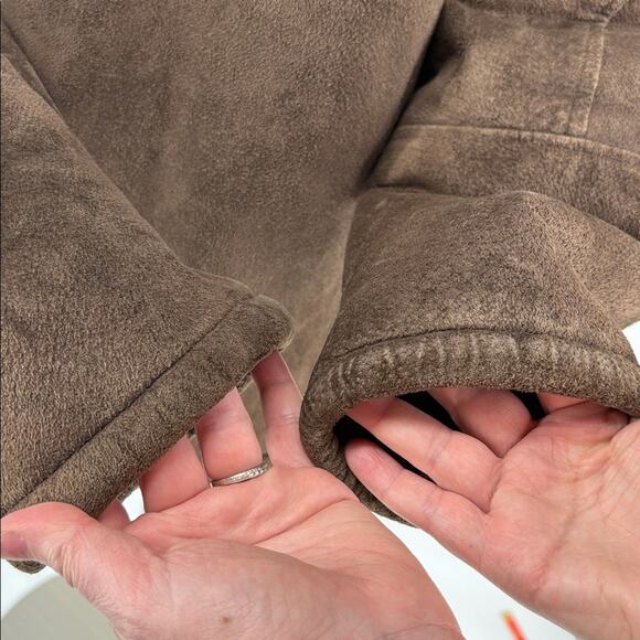 Vintage Guess USA Women’s Suede Faux Fur Jacket Size Large - Picture 9 of 16